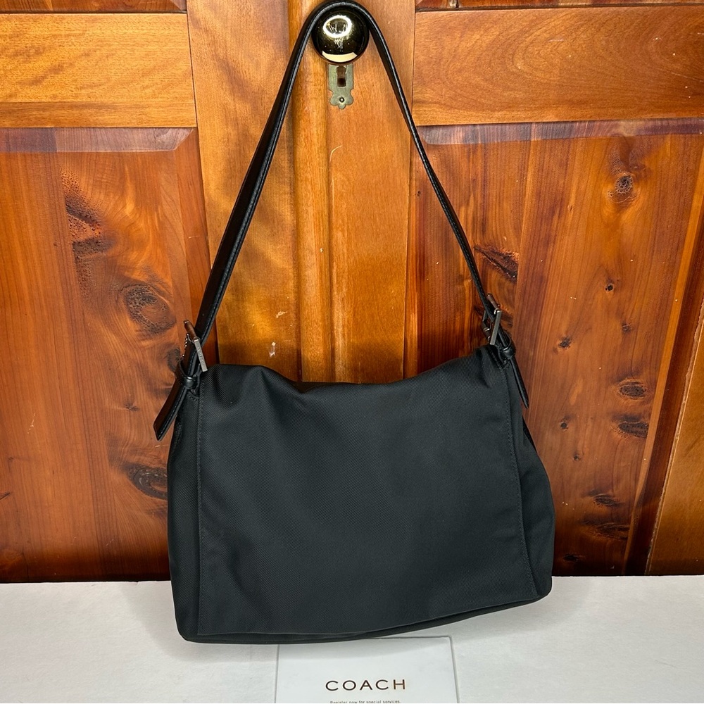 Coach VTG. Mercer Twill Shoulder Bag w Leather Trim Minimalist Casual Y2K 90’s